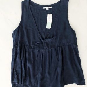 O’Neill twist tie linen blend top